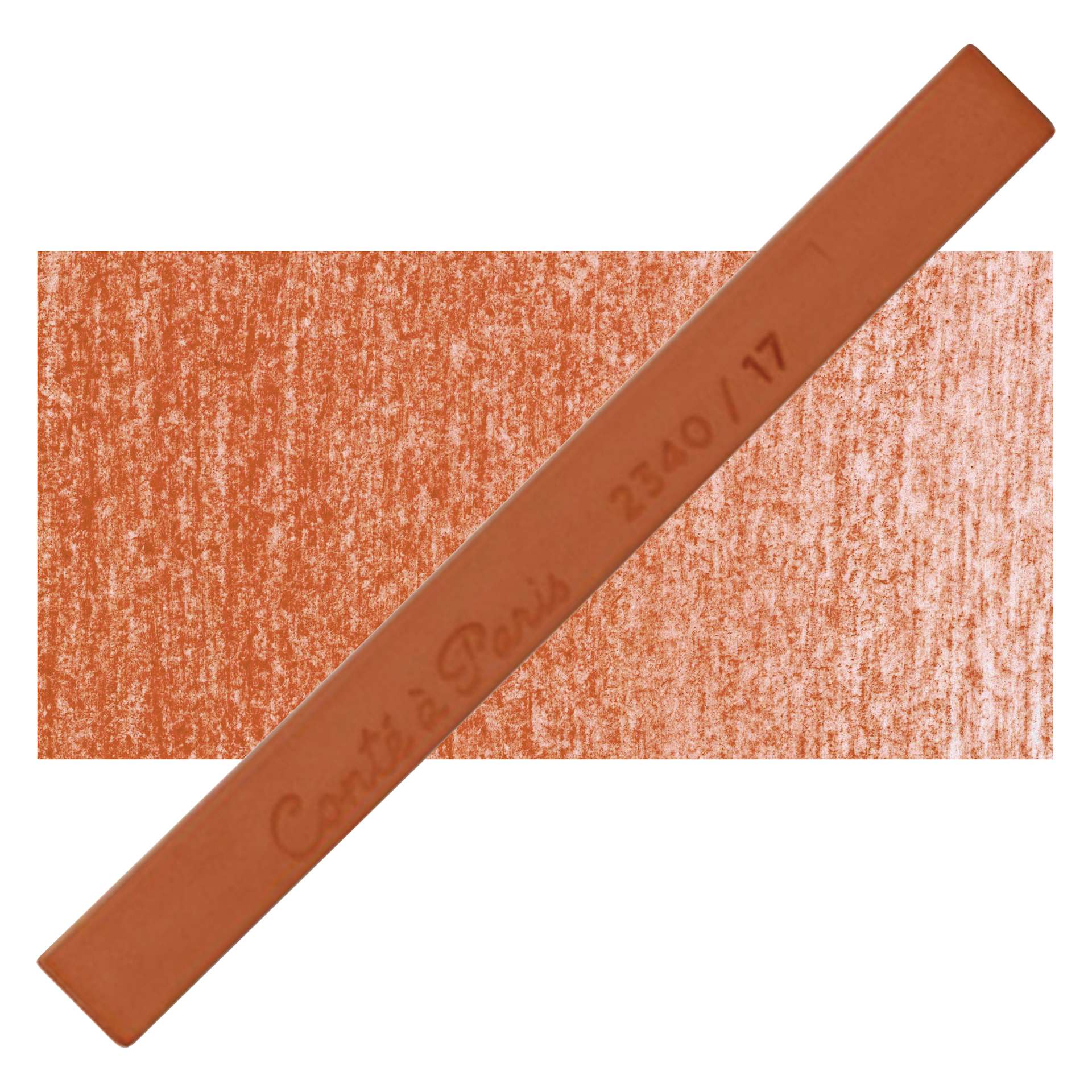 Conté à Paris Colour Pastel Carré - Yellow Ochre 17, Single Carré and swatch