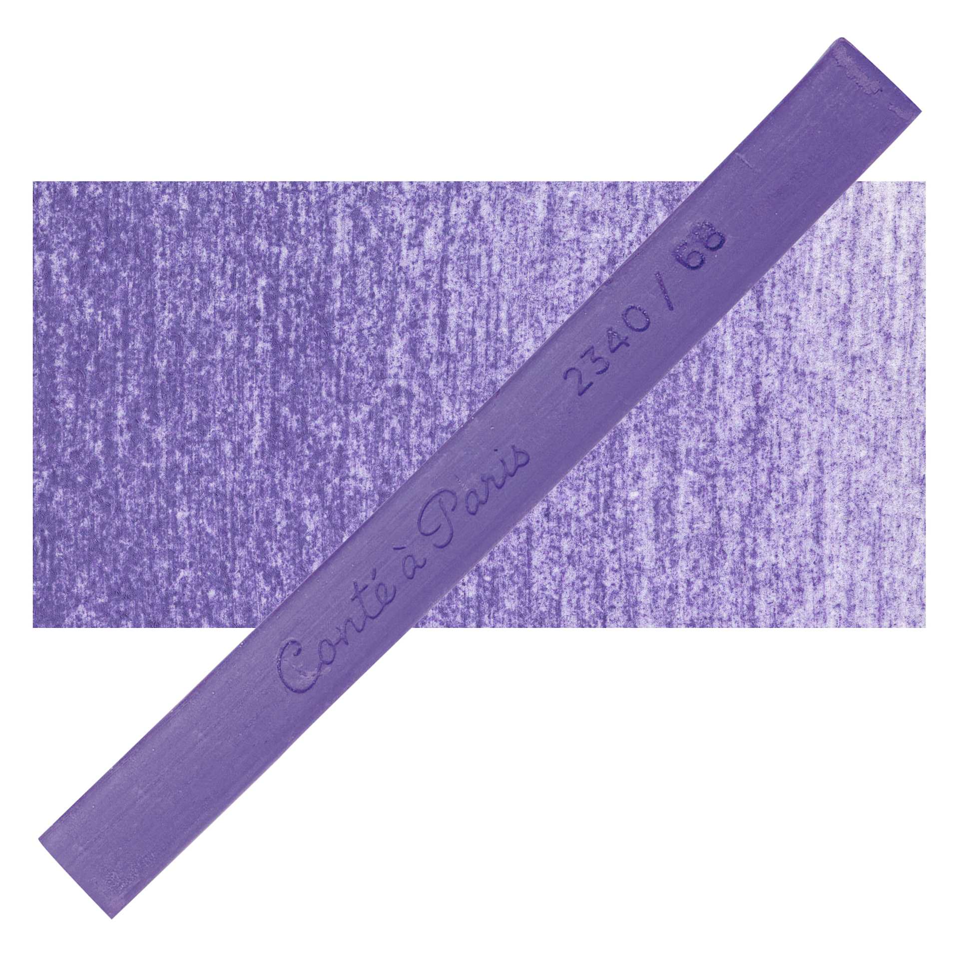 Conté à Paris Colour Pastel Carré - Blue Violet 68, Single Carré and swatch