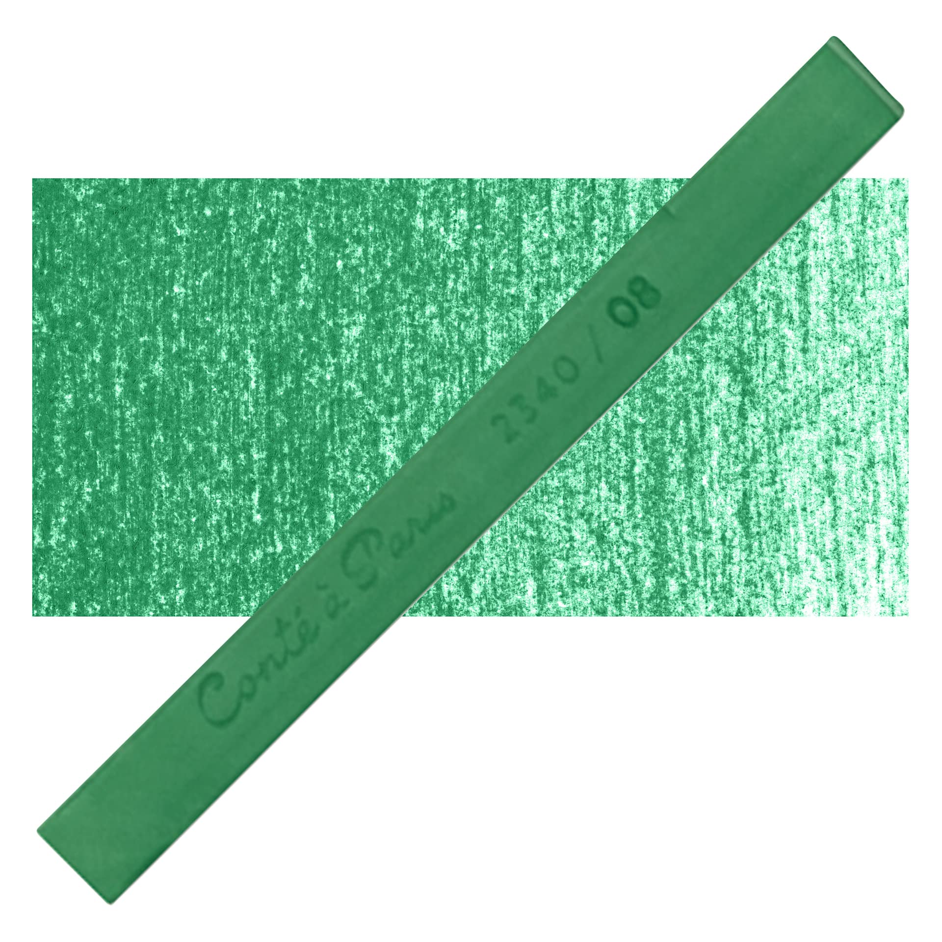 Conté à Paris Colour Pastel Carré - Light Green 08, Single Carré and swatch