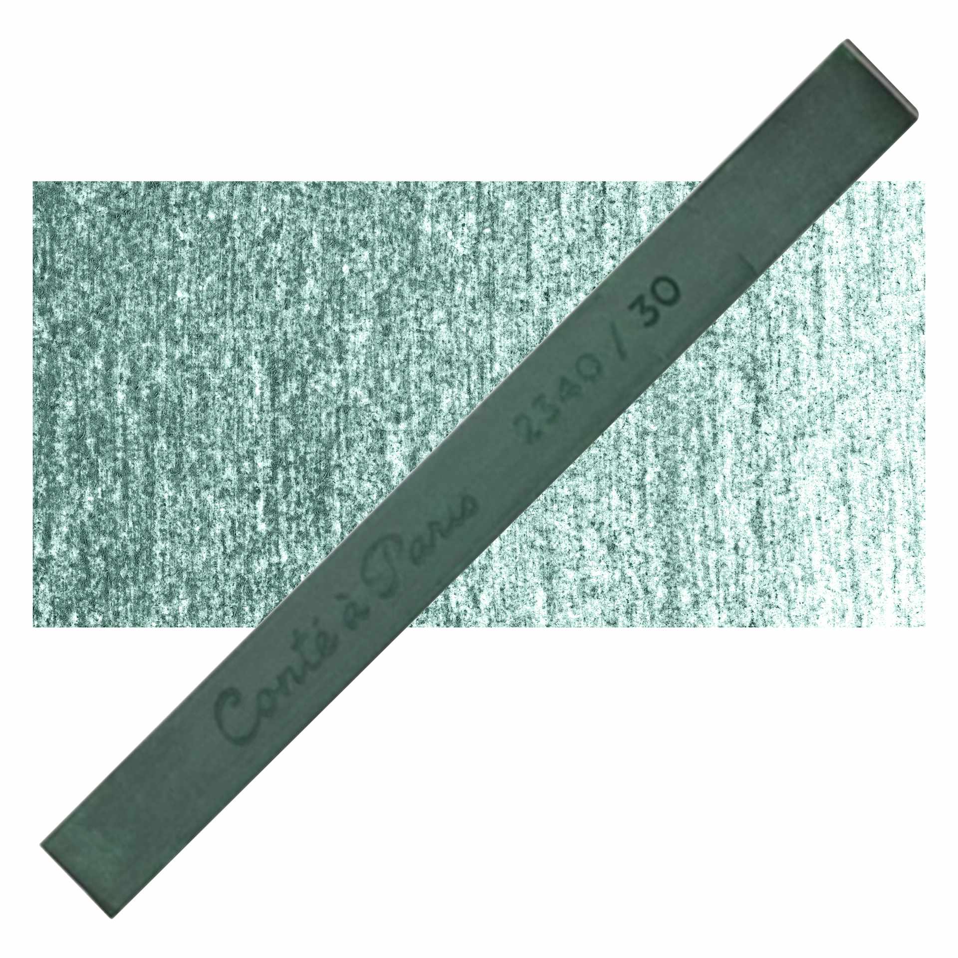 Conté à Paris Colour Pastel Carré - Mineral Green 30, Single Carré and swatch