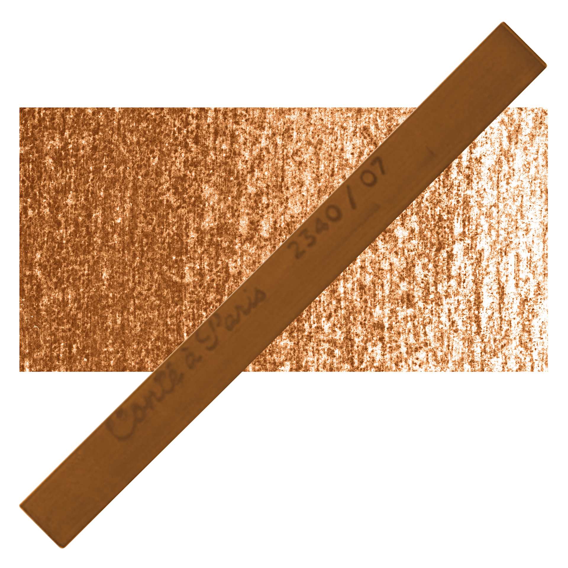 Conté à Paris Colour Pastel Carré - VanDyke Brown 80, Single Carré and swatch