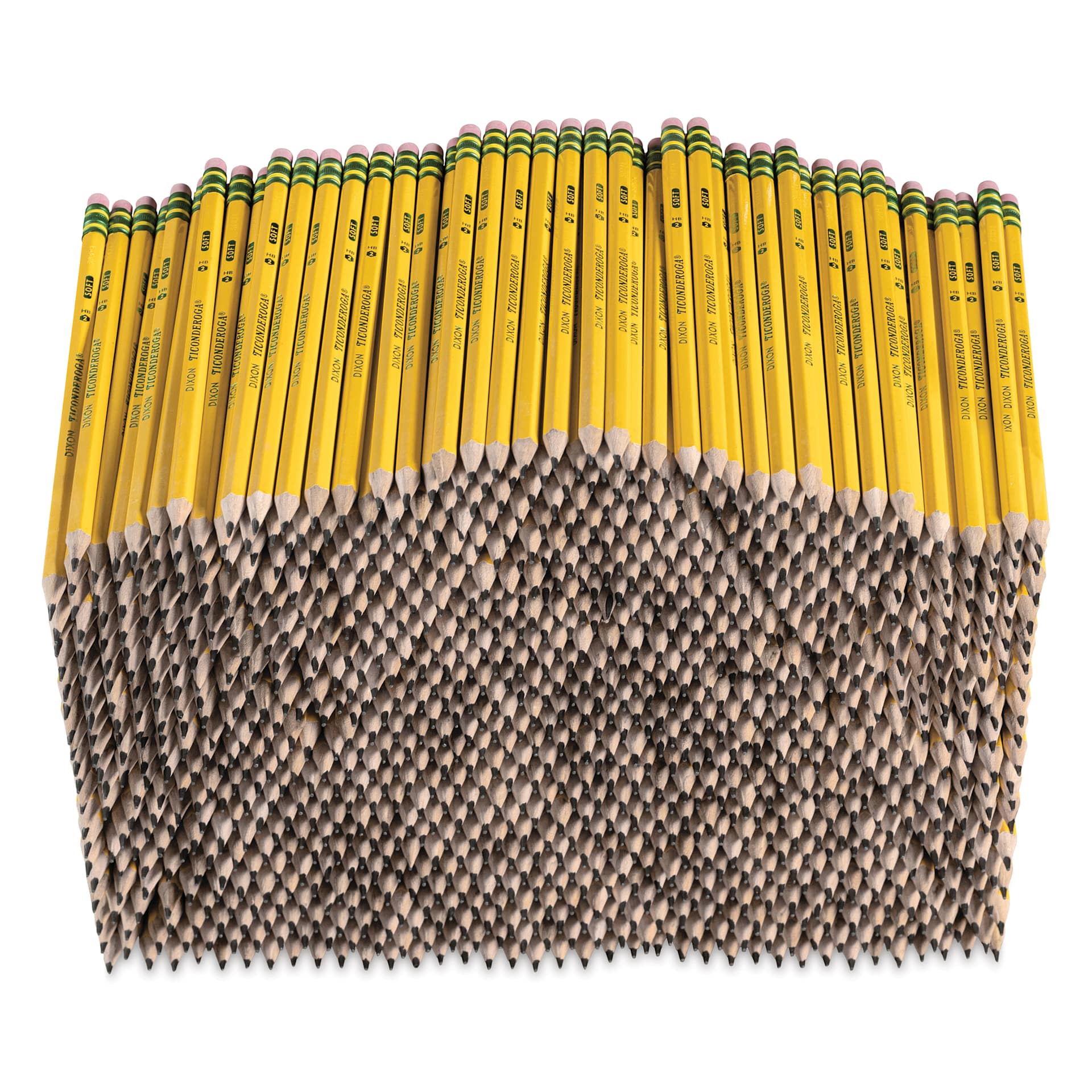 Dixon Ticonderoga Pencils - Box of 1000, Yellow, Pre-Sharpened, out of packaging