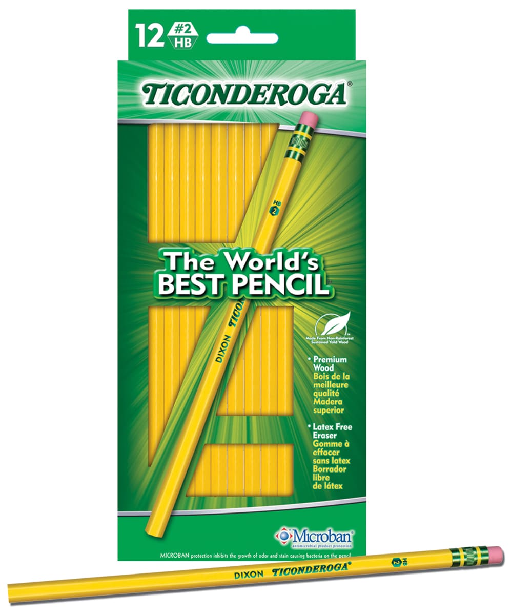 Ticonderoga Pencils 12/Box w/Hang Tag - Peggable
