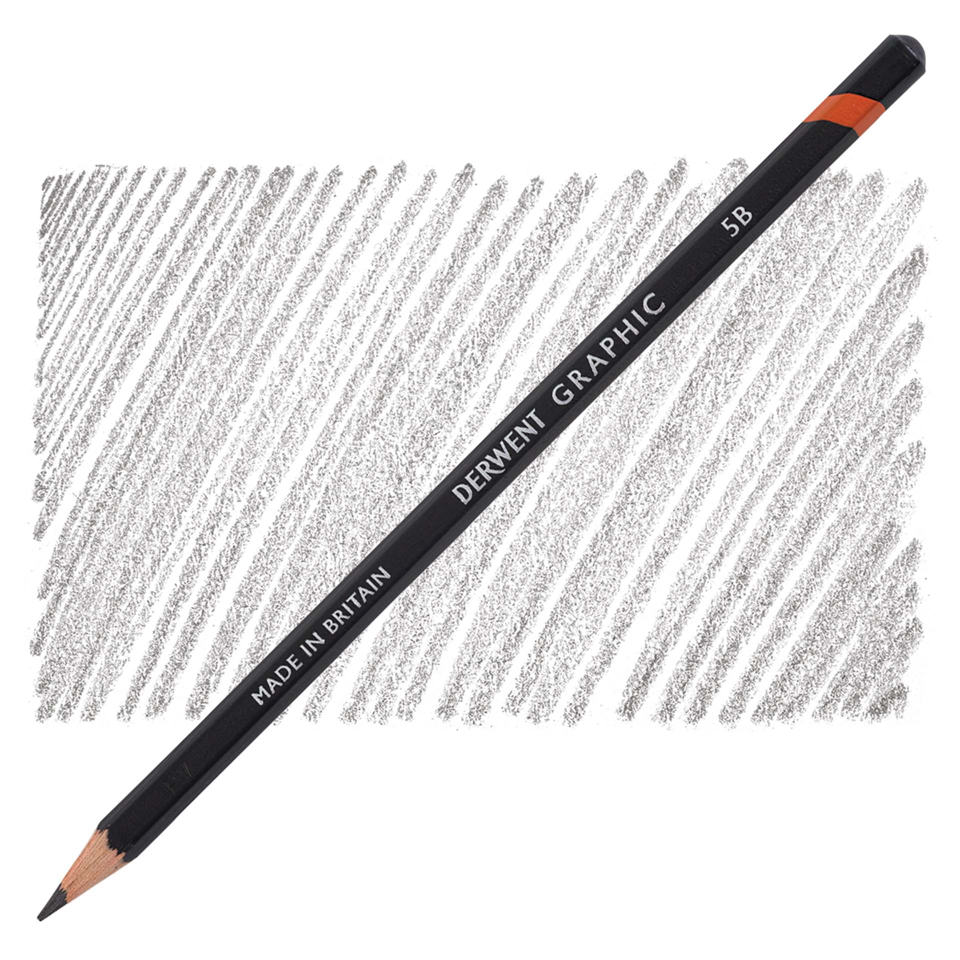 Derwent Graphic Pencil - Hardness 5B pencil and swatch