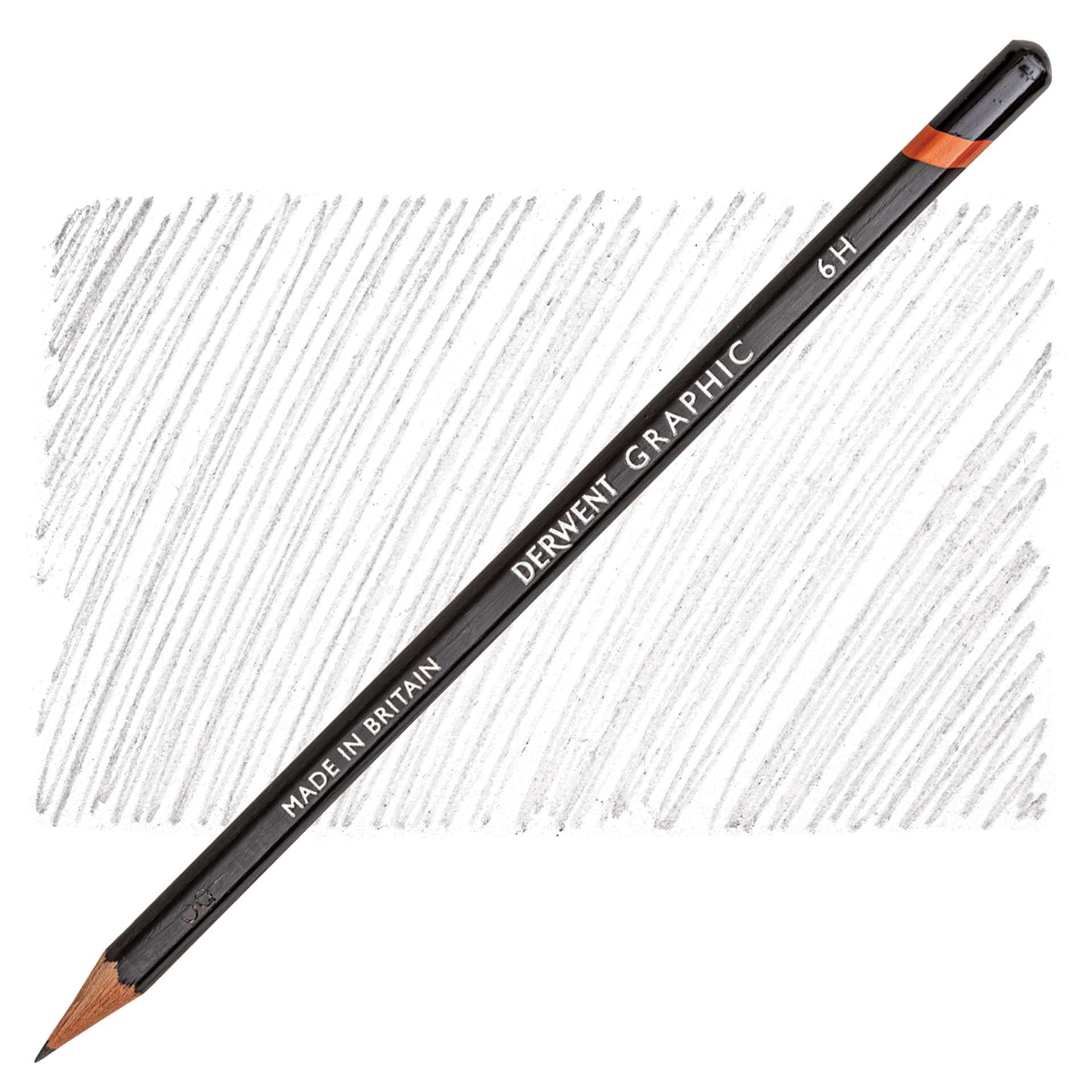 Derwent Graphic Pencil - Hardness 6H pencil and swatch