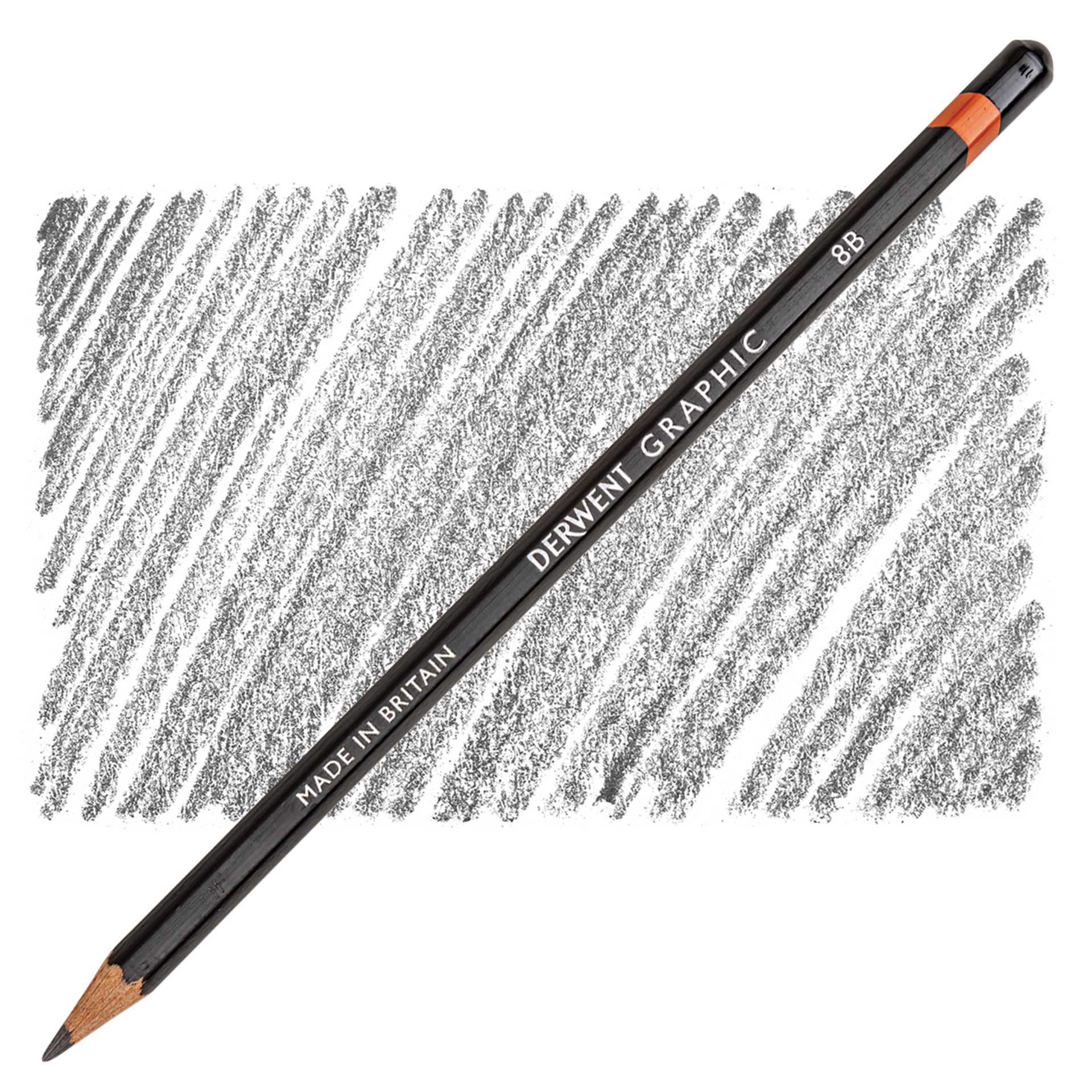 Derwent Graphic Pencil - Hardness 8B pencil and swatch
