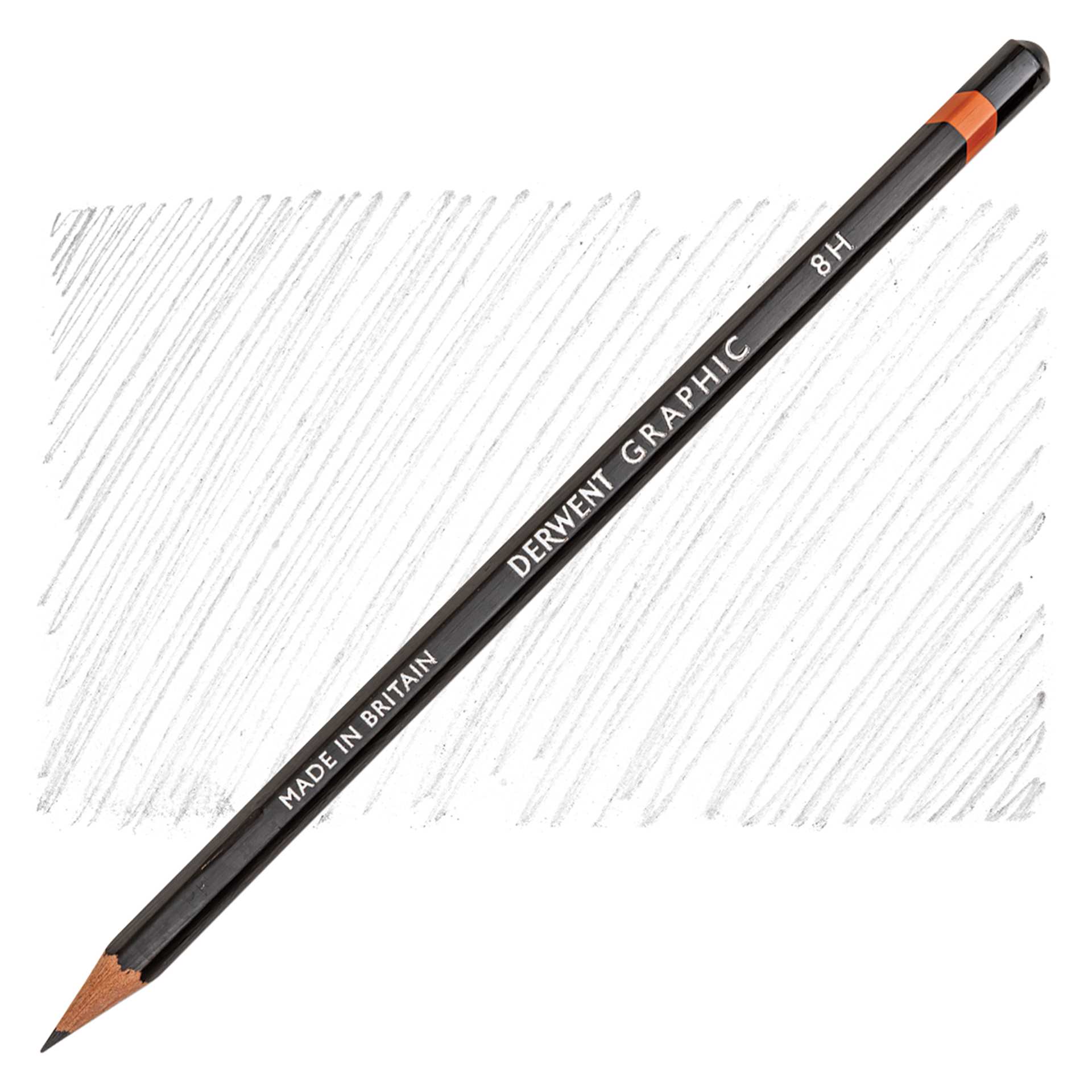 Derwent Graphic Pencil - Hardness 8H pencil and swatch