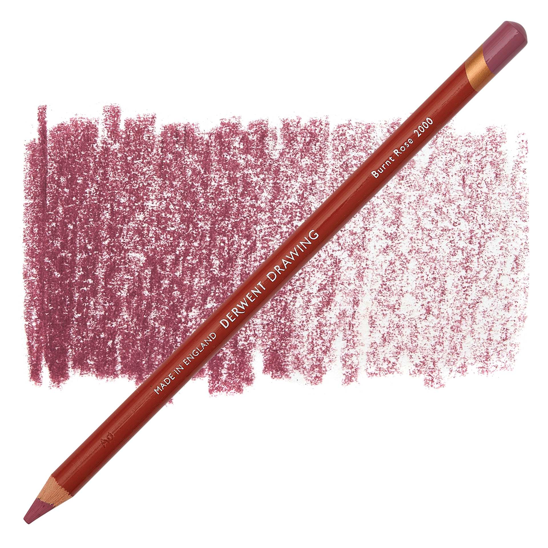 Derwent Drawing Pencil - Burnt Rose pencil and swatch