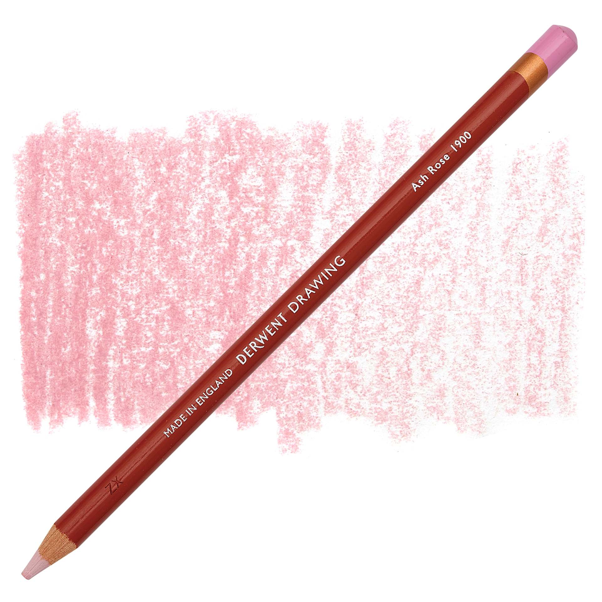 Derwent Drawing Pencil - Ash Rose pencil and swatch