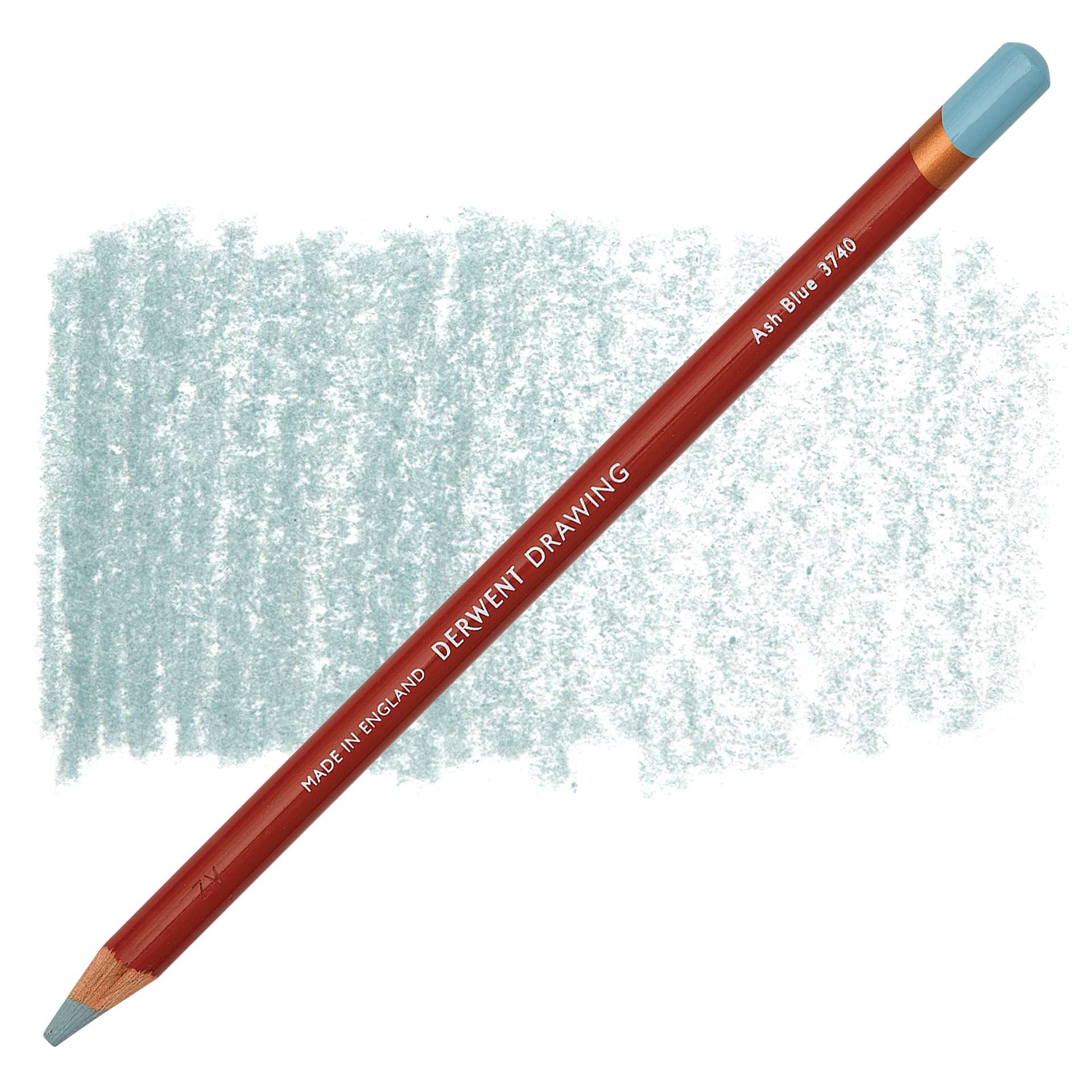 Derwent Drawing Pencil - Ash Blue pencil and swatch