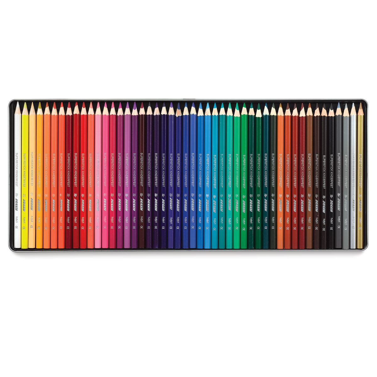 Jolly Superstick Colored Pencil Sets - Set of 48 shown in tray
