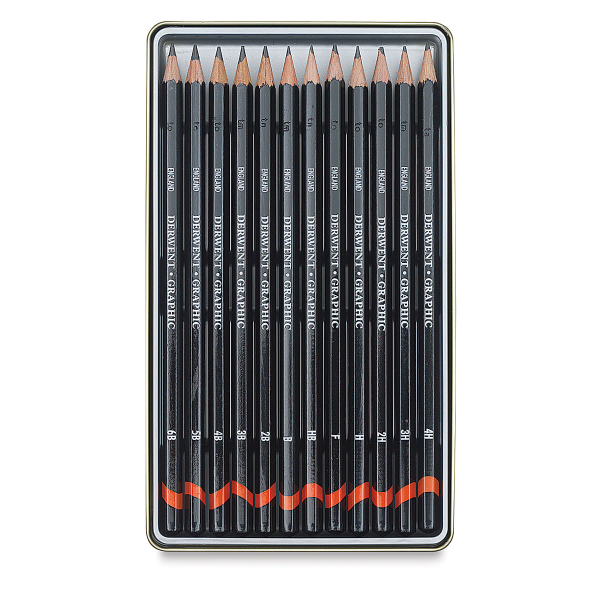 Derwent Graphic Pencils - Medium Designer, Set of 12, contents