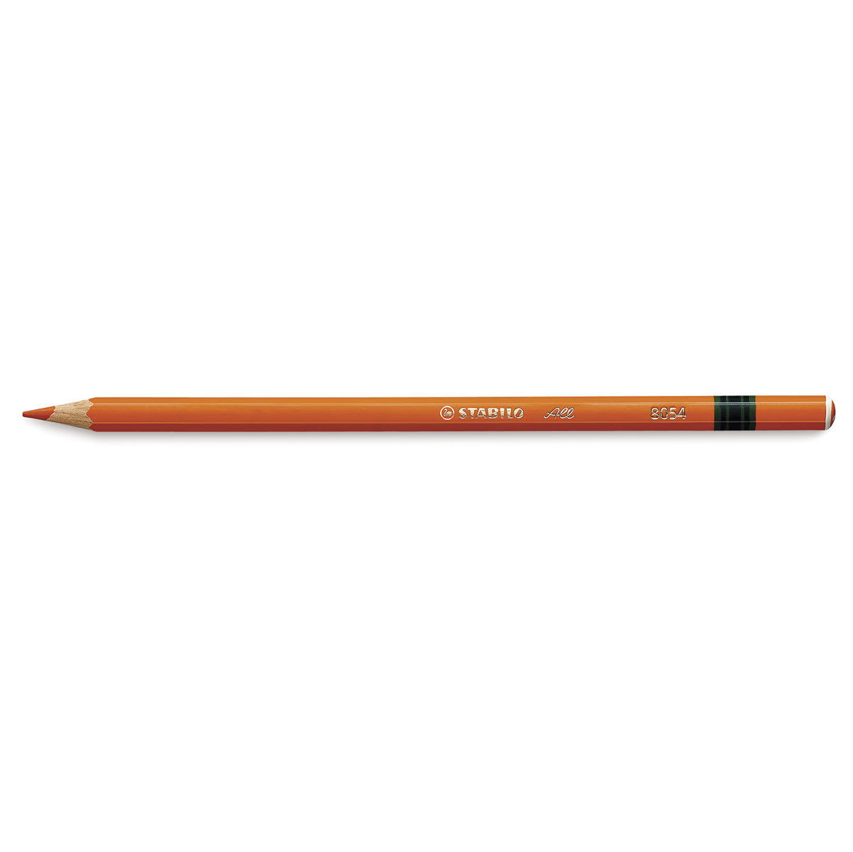 Stabilo All Colored Marking Pencils - Single Orange Pencil shown horizontally
