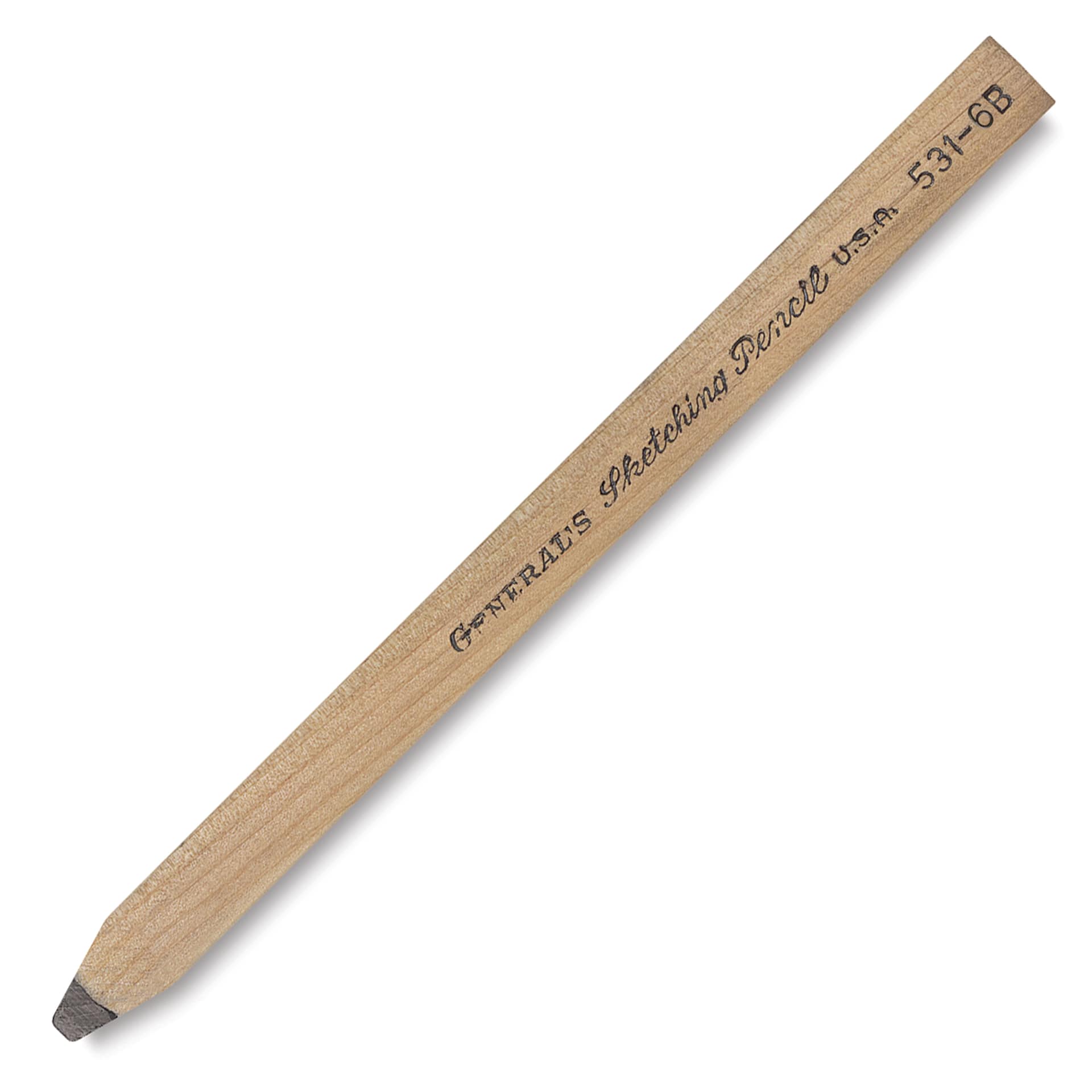 General's Flat Sketching Pencil - 6B (softest)