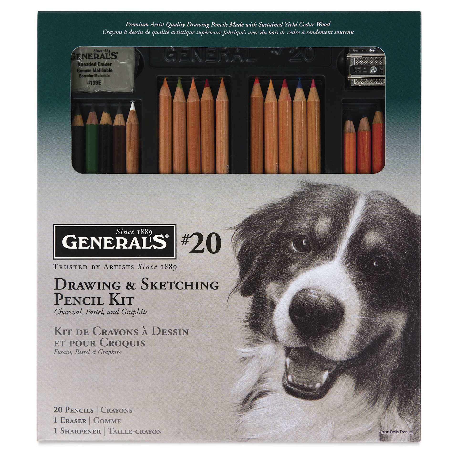 General's Classic Drawing and Sketching Kit No. 20, front of the packaging