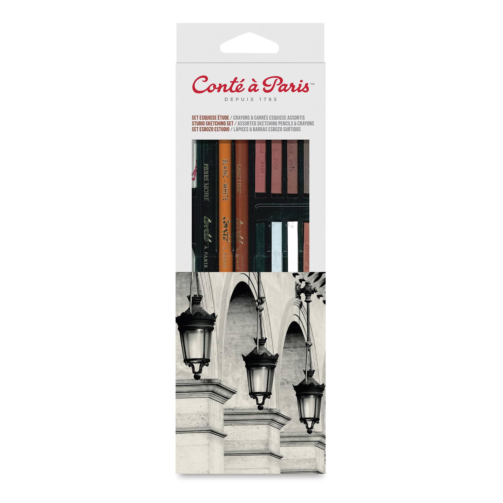 Conté à Paris Sketching Set - Set of 18, front of packaging