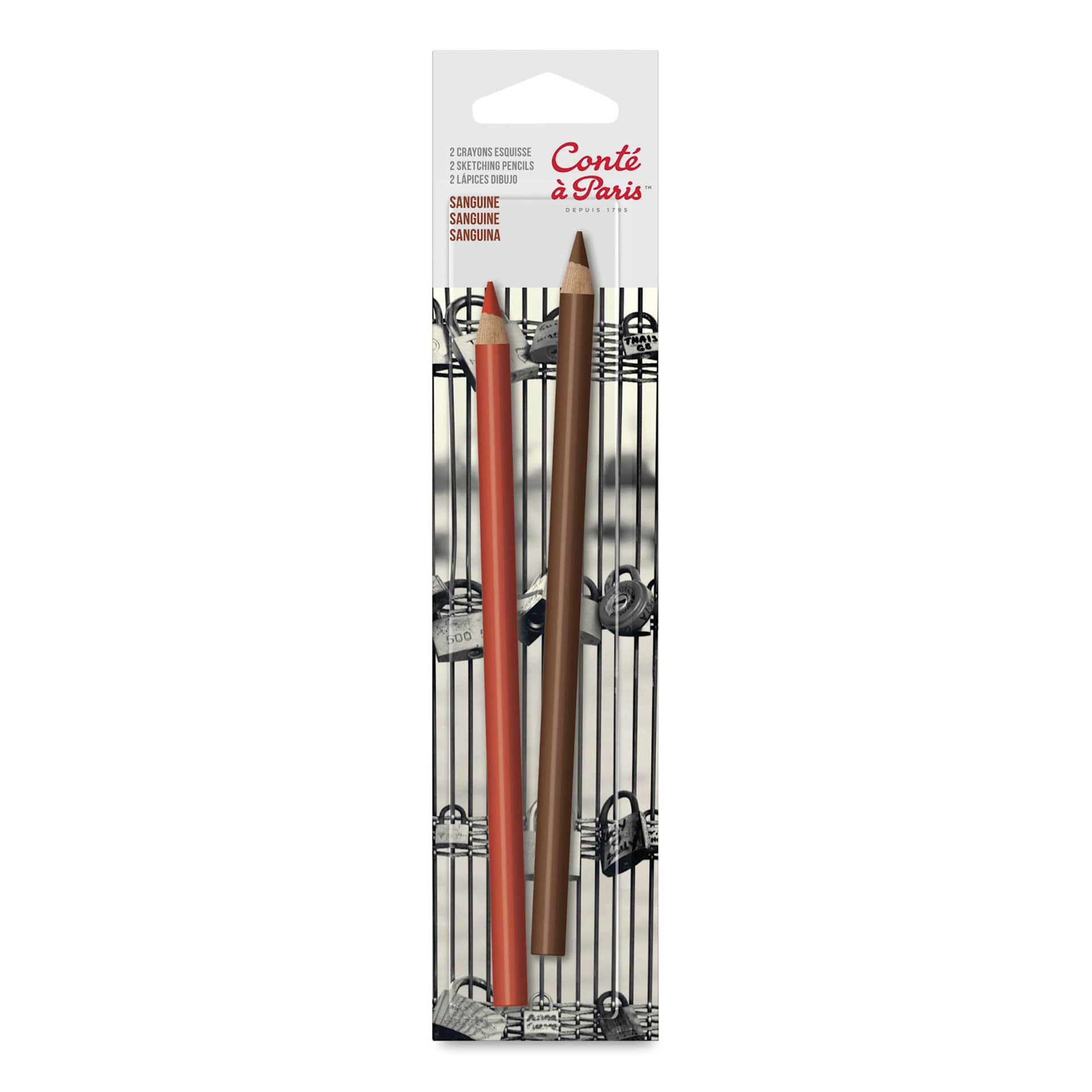 Conté à Paris Sketching Pencil - Sanguine and Sepia, Set of 2