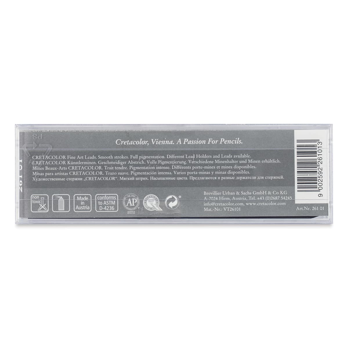 Cretacolor Leads - Nero, Box of 6 back of package
