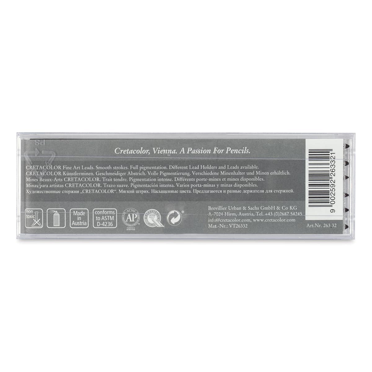Cretacolor Leads - Sepia Dark, Box of 6 back of package