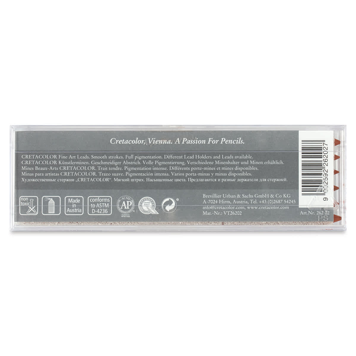 Cretacolor Leads - Sanguine, Box of 6 back of package