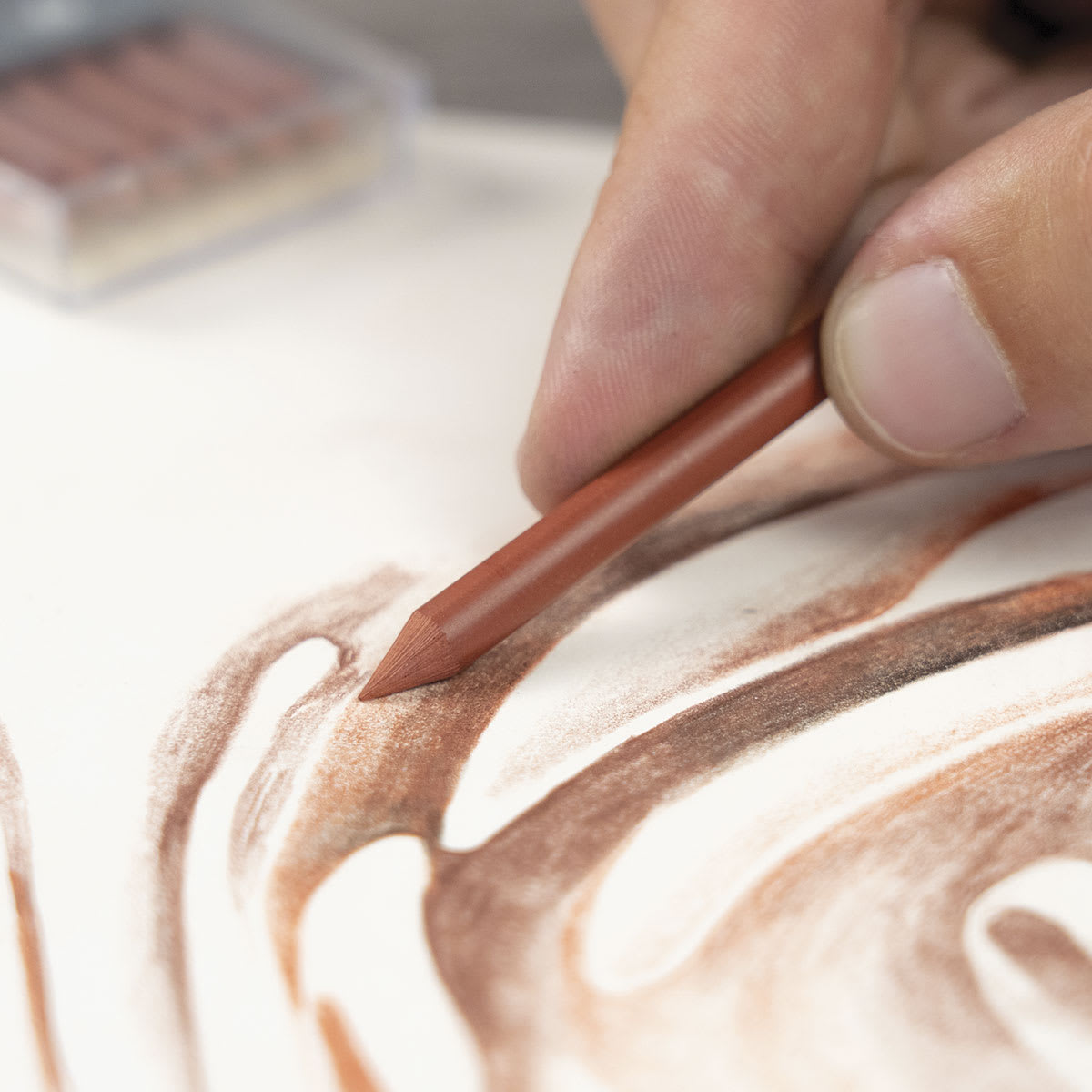 Hand using Cretacolor Sanguine Lead