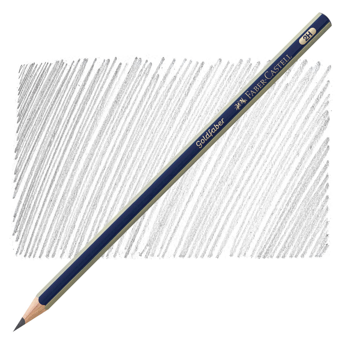 Faber-Castell Goldfaber Sketching Pencil - 2H pencil and swatch