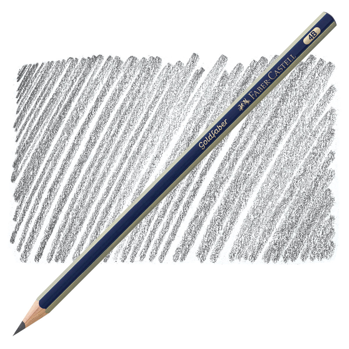 Faber-Castell Goldfaber Sketching Pencil - 4B pencil and swatch