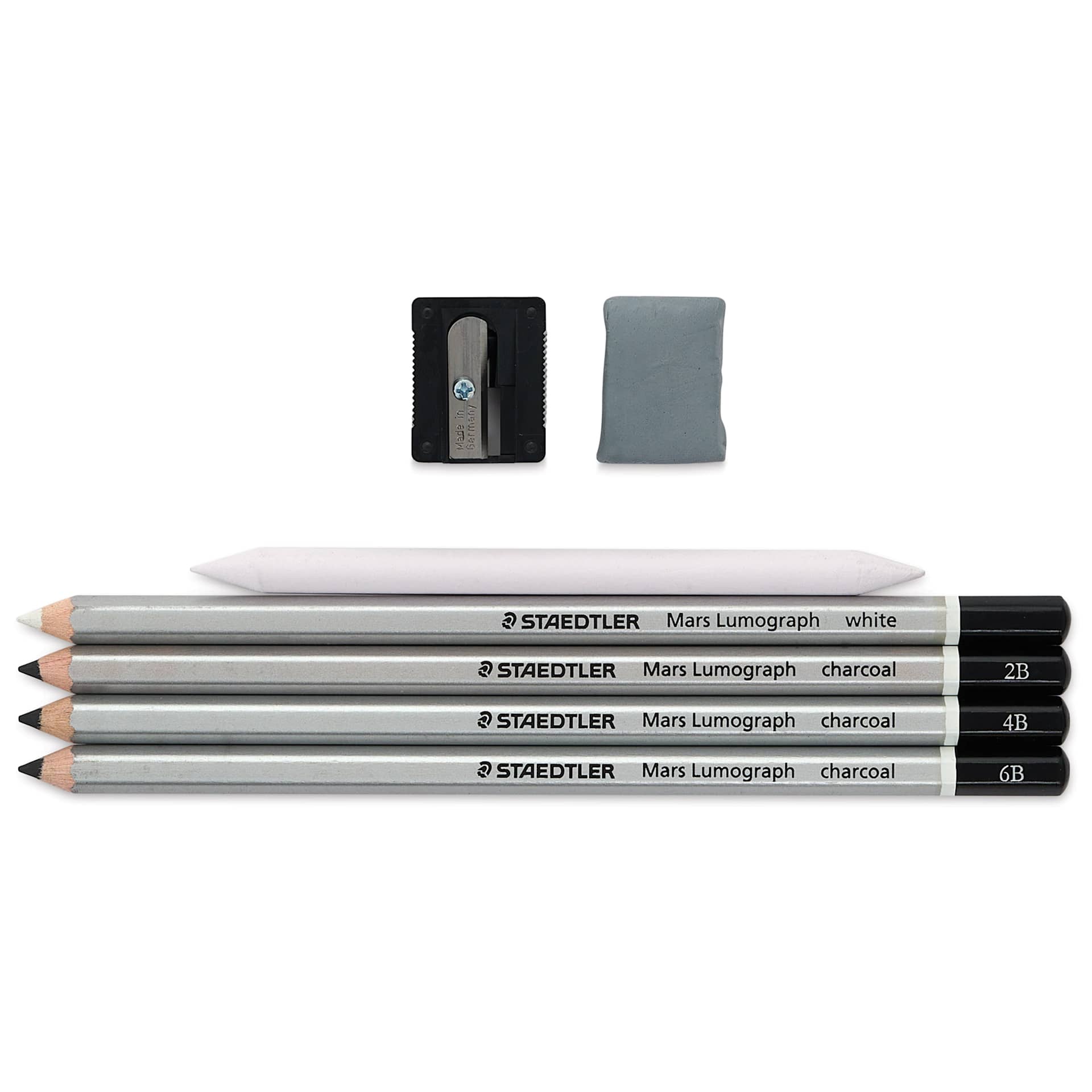 Staedtler Mars Lumograph Charcoal Pencils - Set of 7, contents