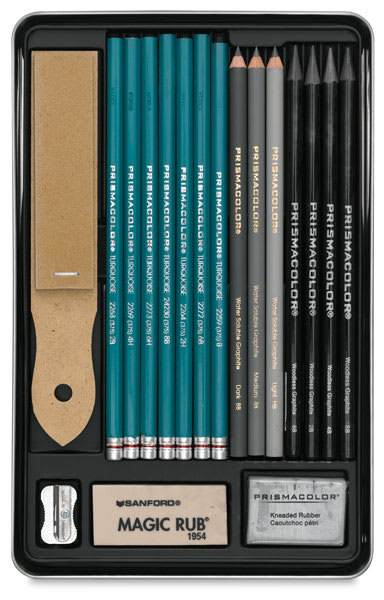 Prismacolor Graphite Drawing Set of 18, Interior Contents