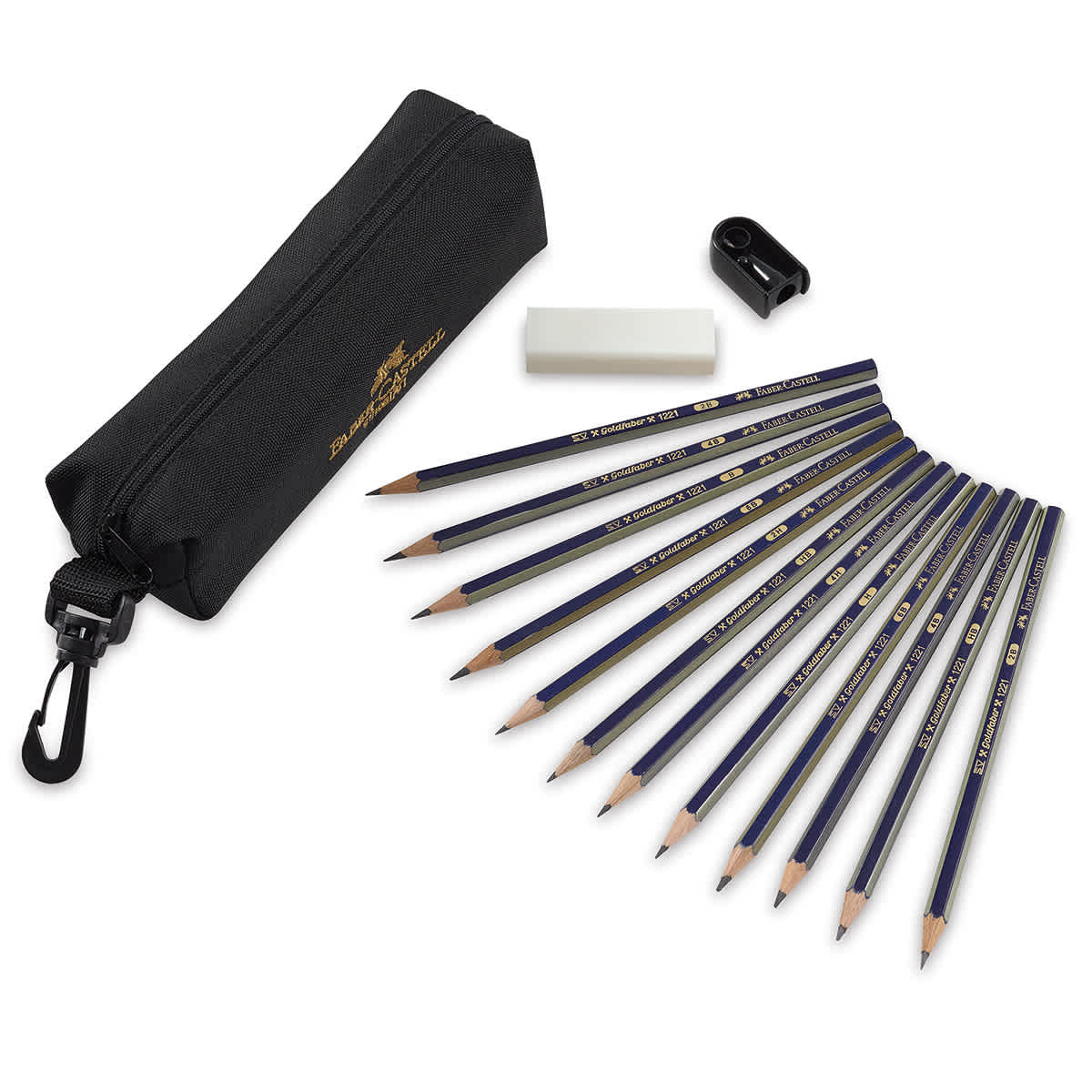 Faber-Castell Art-On-The-Go Drawing Set - Top view of components of Drawing set shown 
