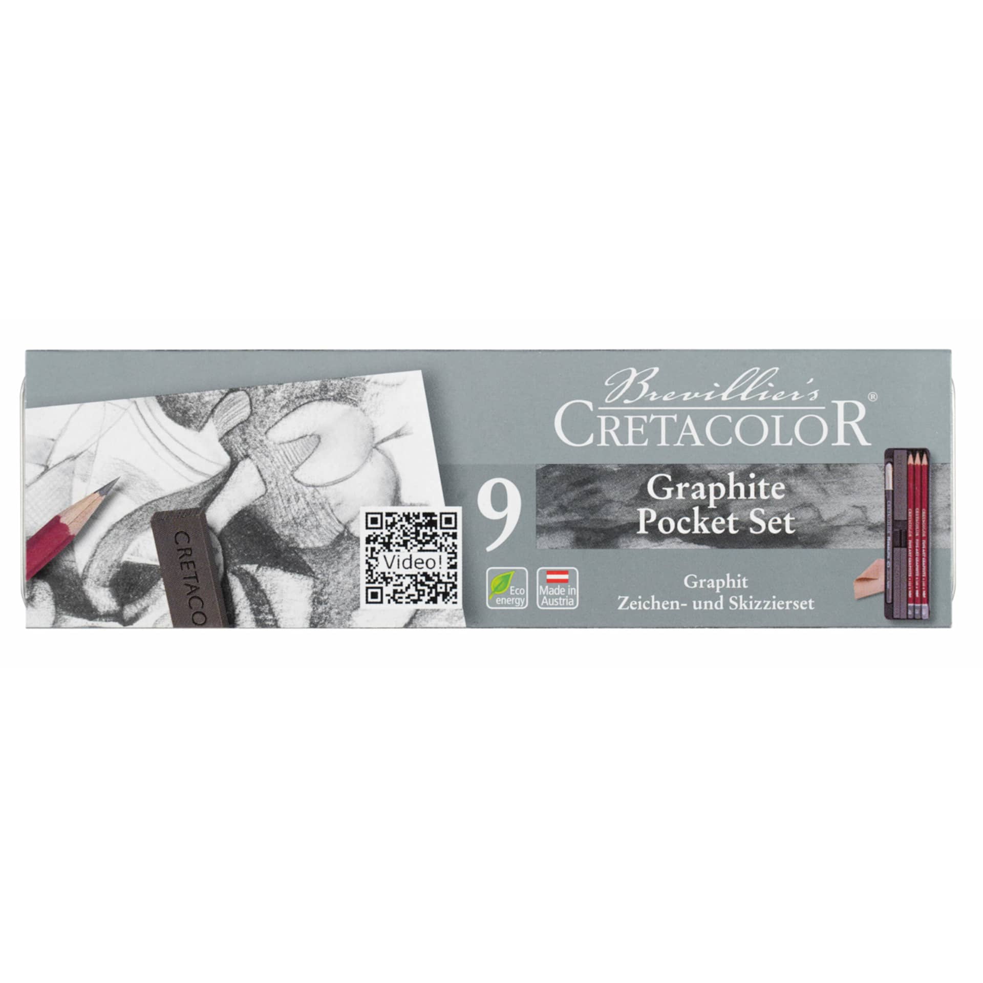 Cretacolor Graphite Pocket Tin Set of 9