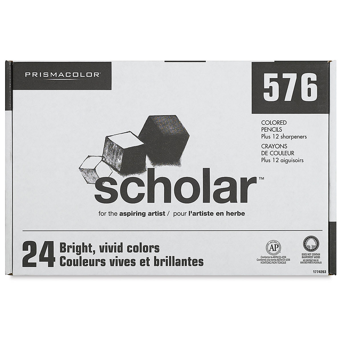 Prismacolor Scholar Colored Pencils - Set of 576, Classroom Pack, Assorted Colors, packaging