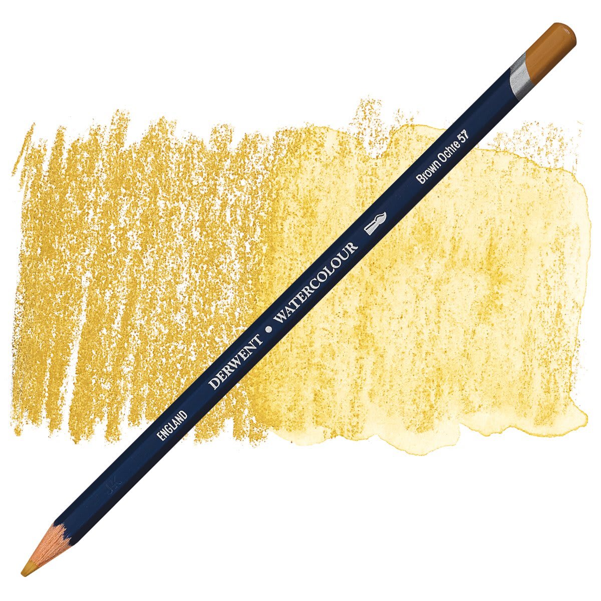Derwent Watercolor Pencil - Brown Ochre pencil and swatch