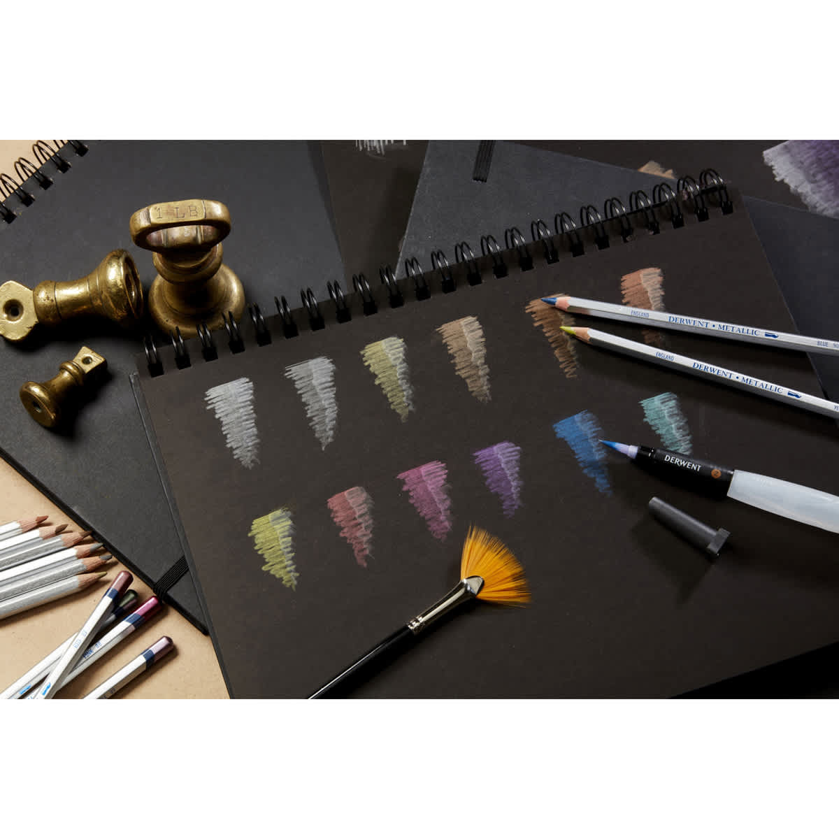 Water-Soluble Metallic Pencils Blue