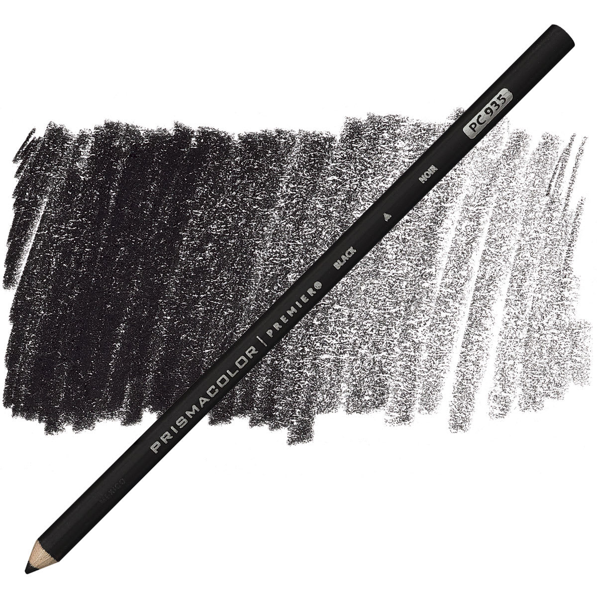 Prismacolor Premier Colored Pencil - Black pencil and swatch