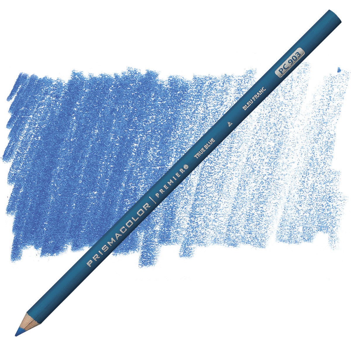 Prismacolor Premier Colored Pencil - True Blue pencil and swatch