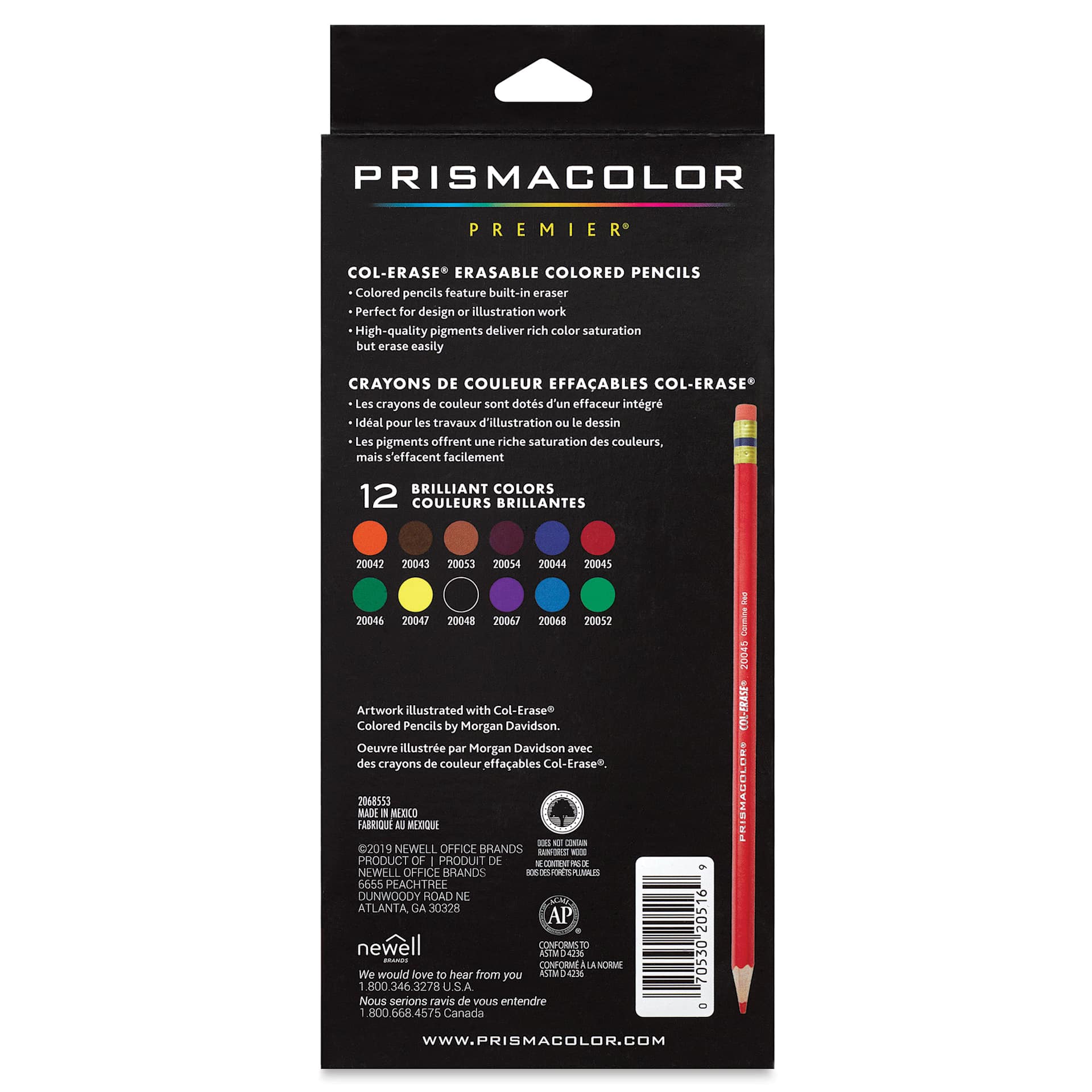 Prismacolor Col-Erase Pencil Set - Set of 12 back of package