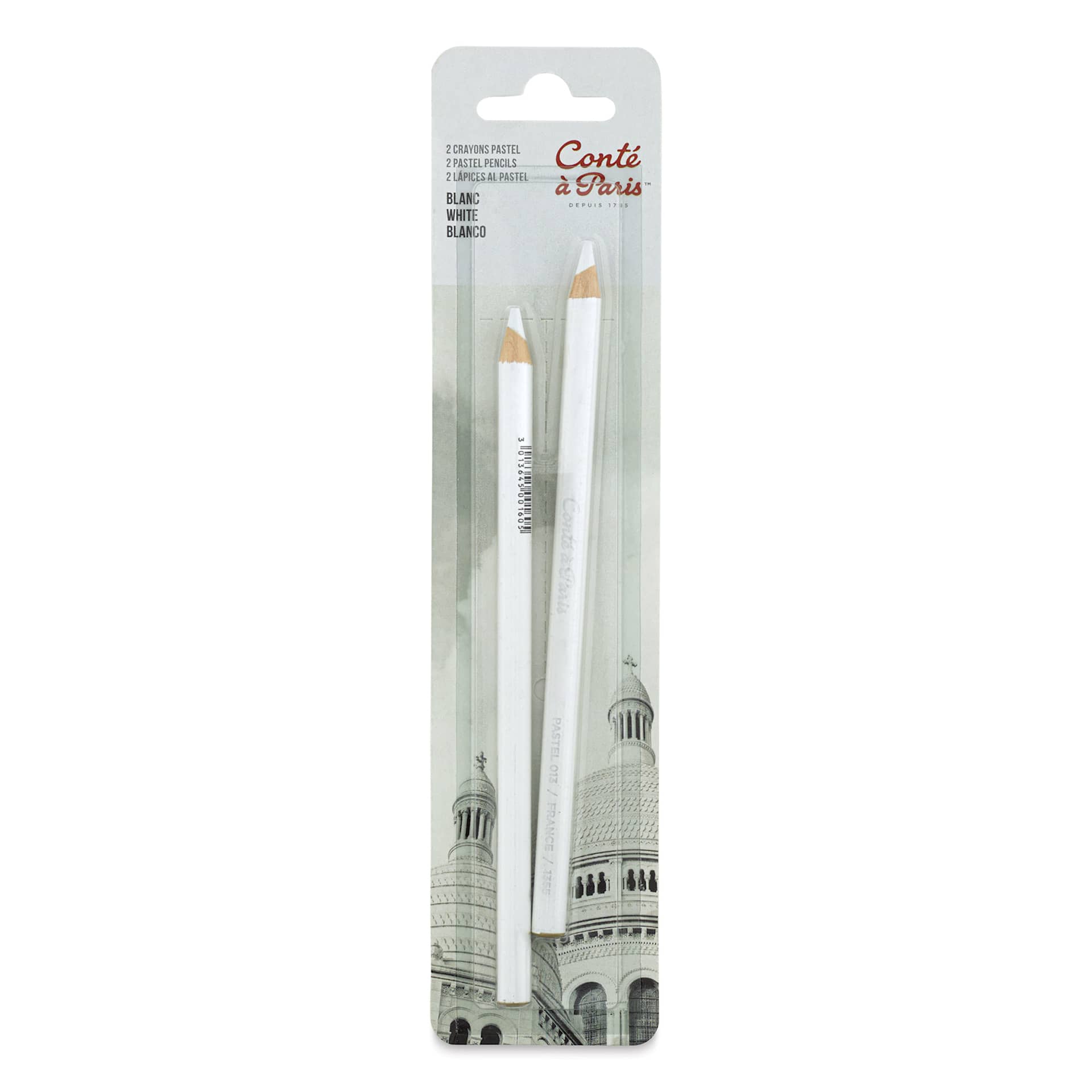 Conté à Paris Pastel Pencils - Set of 2, White, front of the packaging Conté à Paris Pastel Pencils - Set of 2, White, front of the packaging