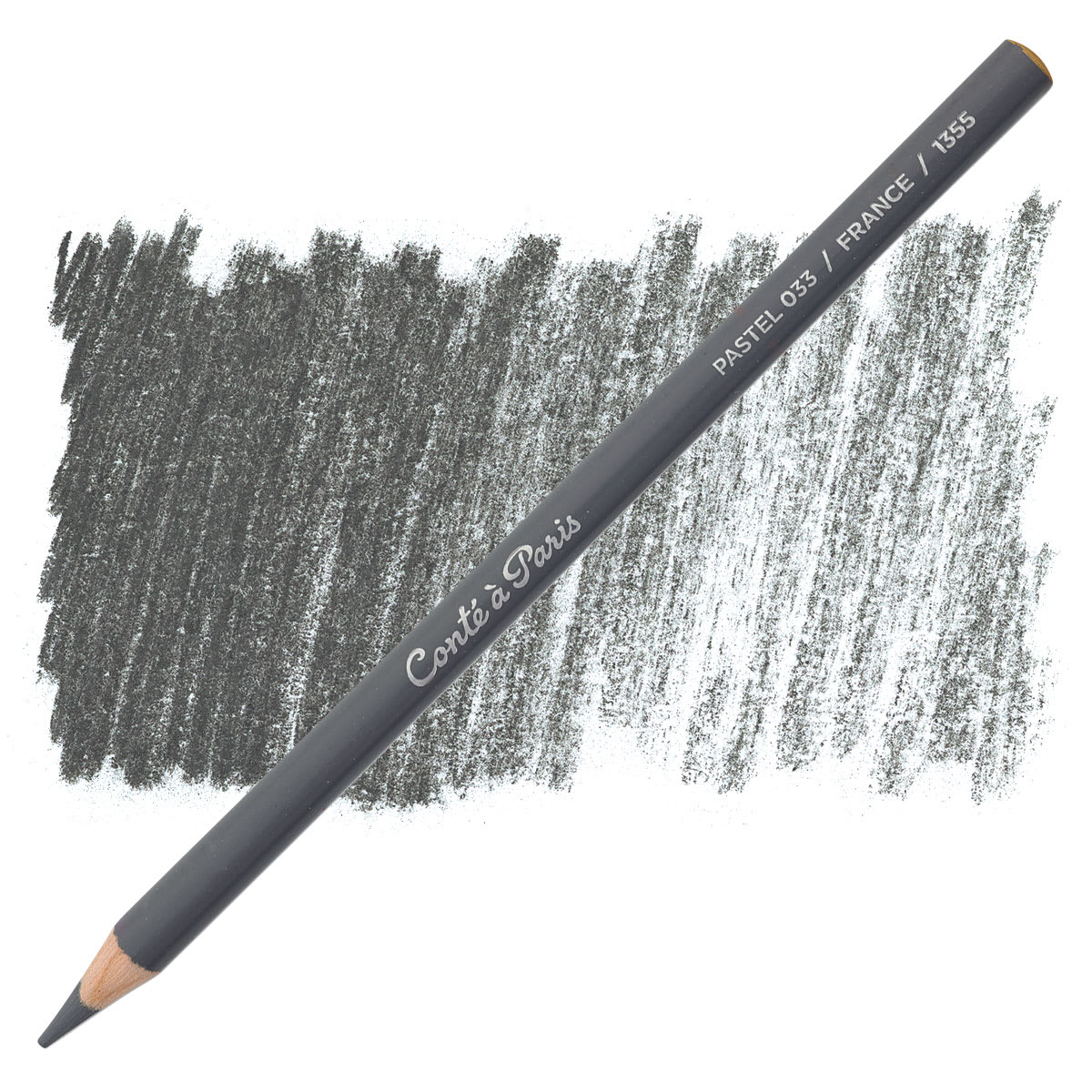Conté à Paris Pastel Pencil - Dark Gray pencil and swatch