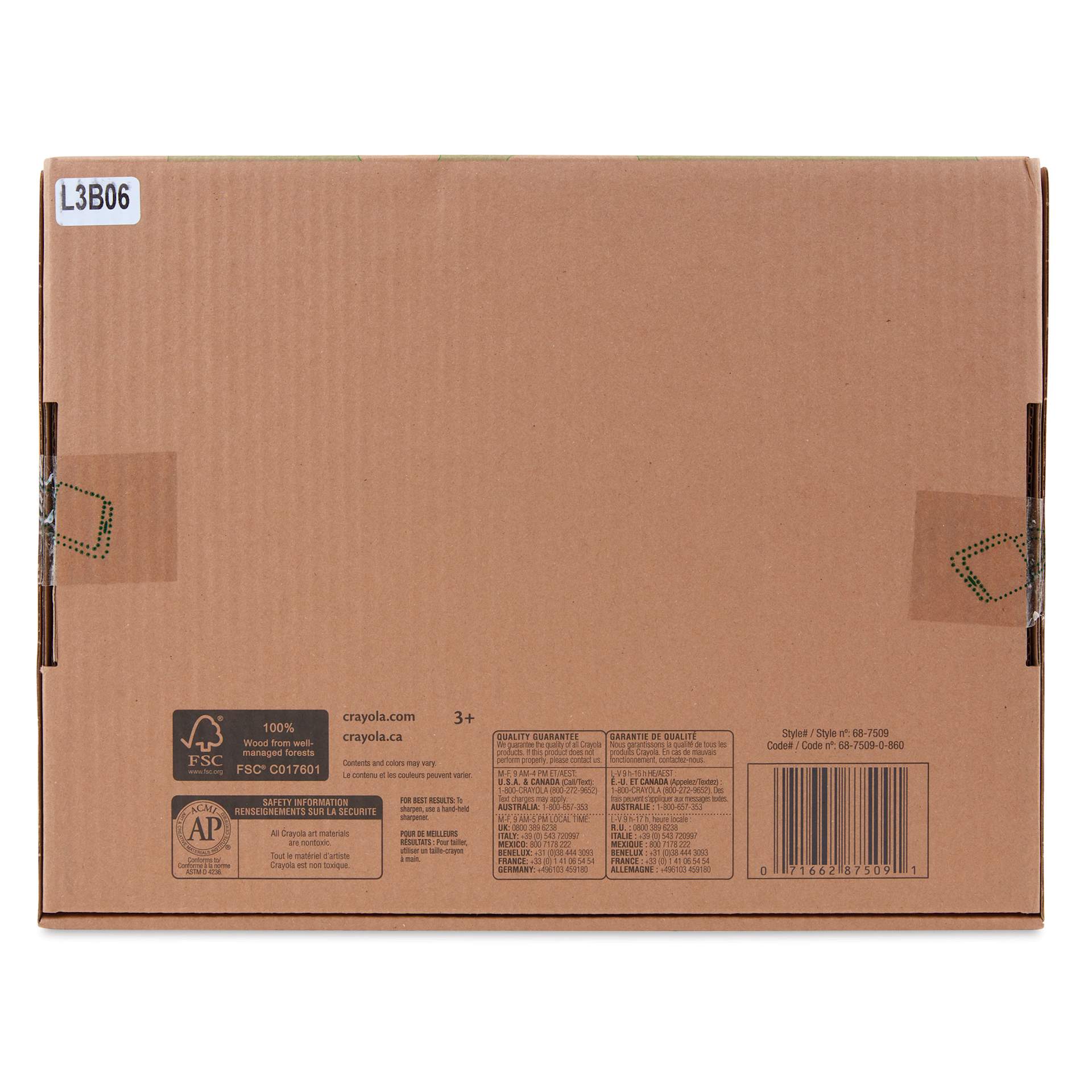 Crayola Colored Pencils - Assorted Colors, Classpack of 462, back of the packaging