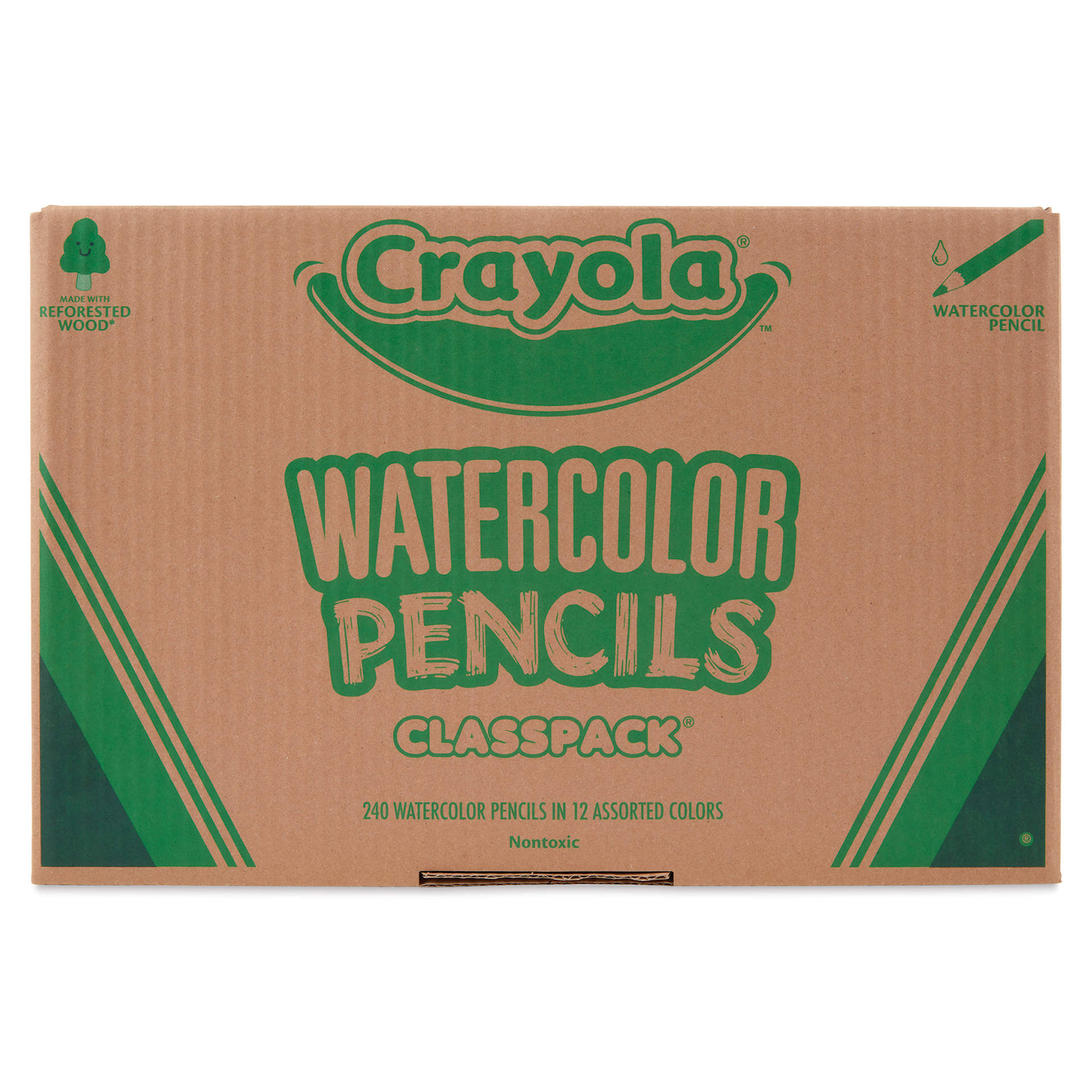Crayola Watercolor Pencils - Assorted Colors, Classpack of 240, front of the packaging