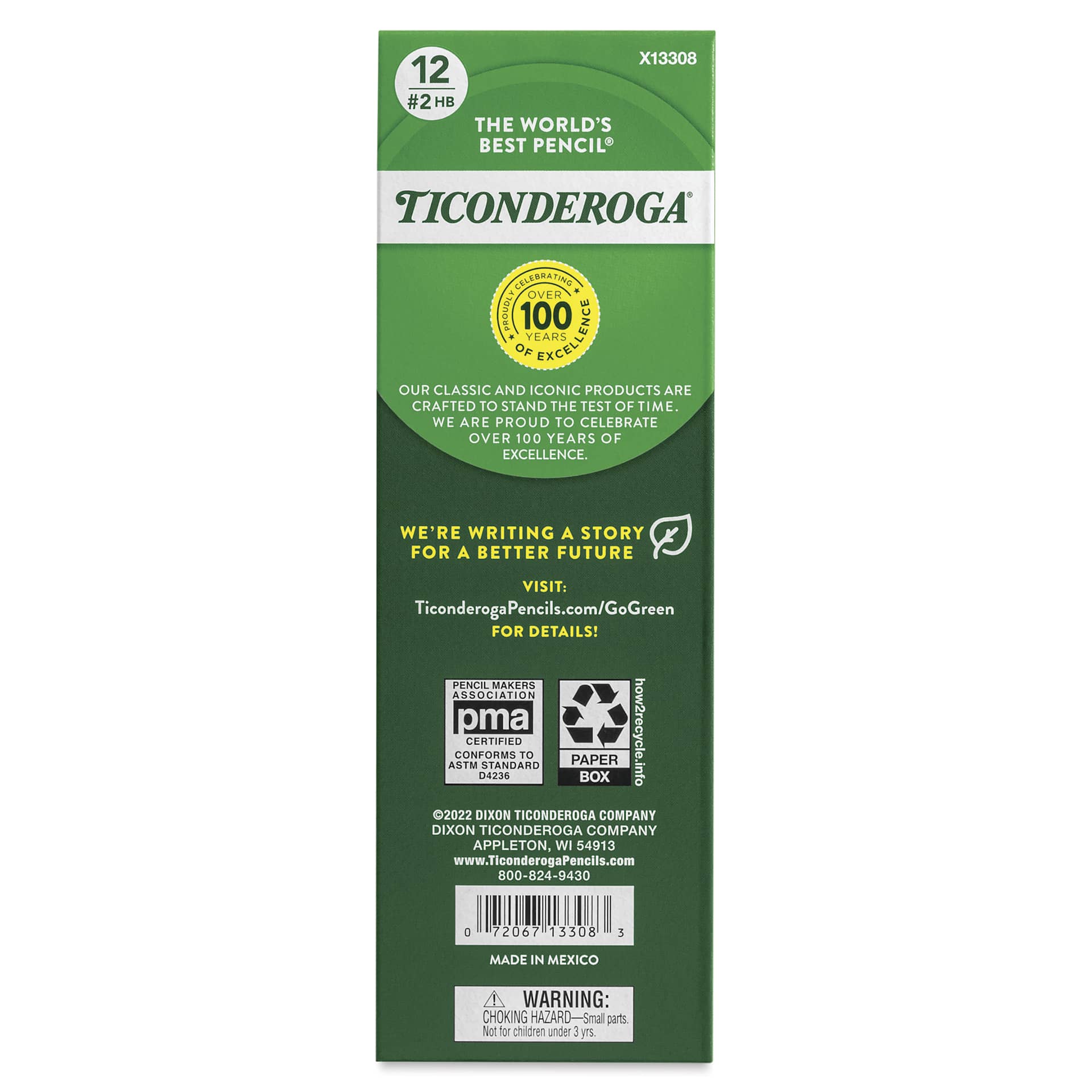 Dixon Ticonderoga My First Pencils - Box of 12, back of the box