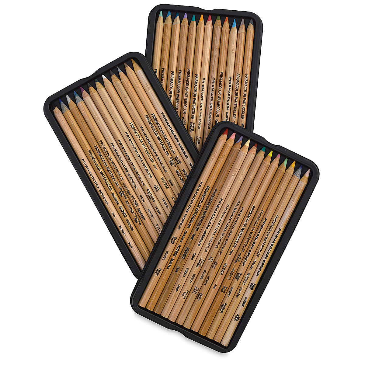 Prismacolor Watercolor Pencil Set - Assorted Colors, Set of 36, pencils shown inside tray