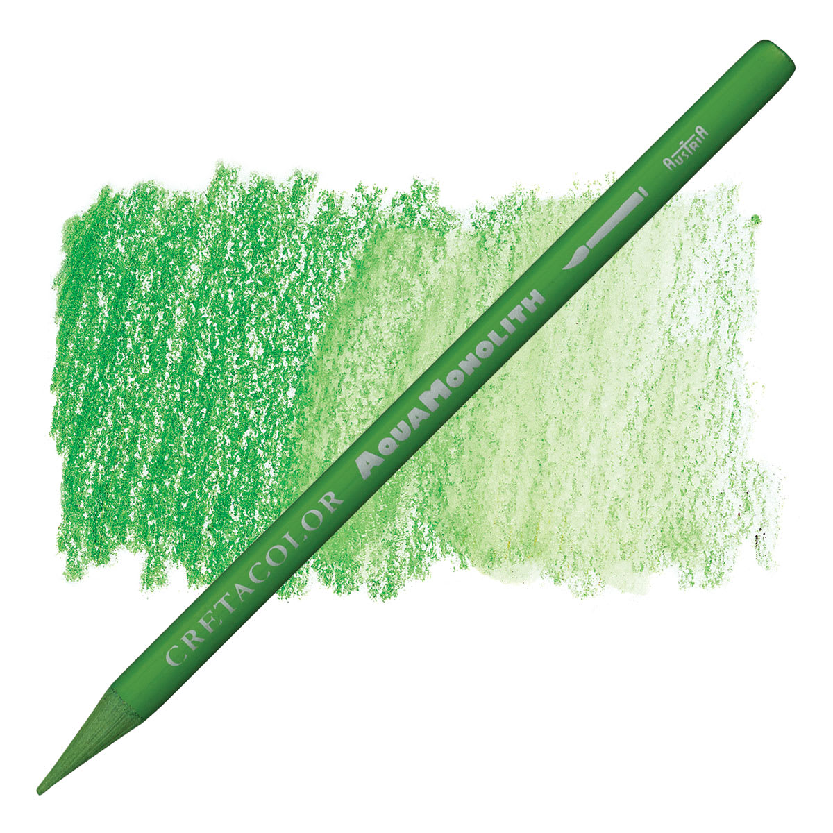 Cretacolor Aqua Monolith Woodless Watercolor Pencil - Olive Green Light pencil and swatch