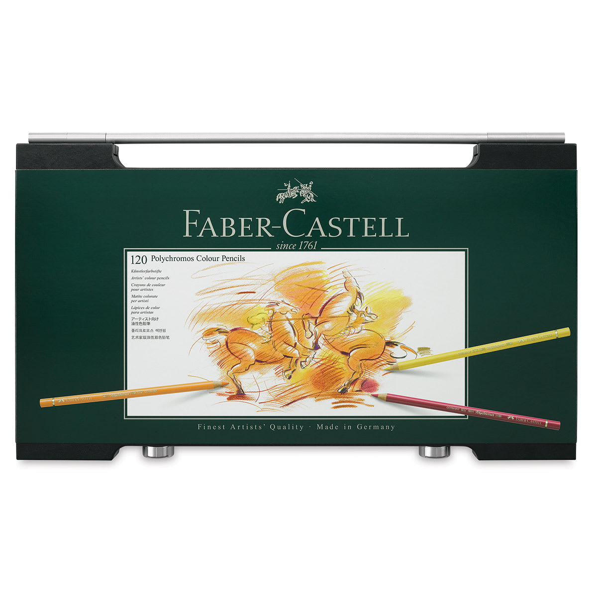 Faber-Castell Polychromos Pencil Set - Wood Box, Set of 120, front of package