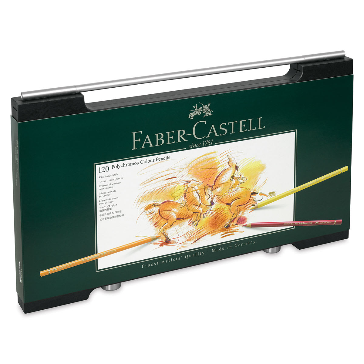Faber-Castell Polychromos Pencil Set - Wood Box, Set of 120, packaging