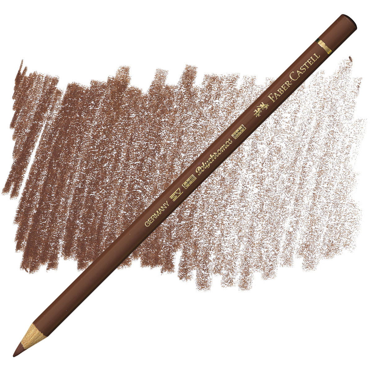 Faber-Castell Polychromos Pencil - Burnt Sienna pencil and swatch