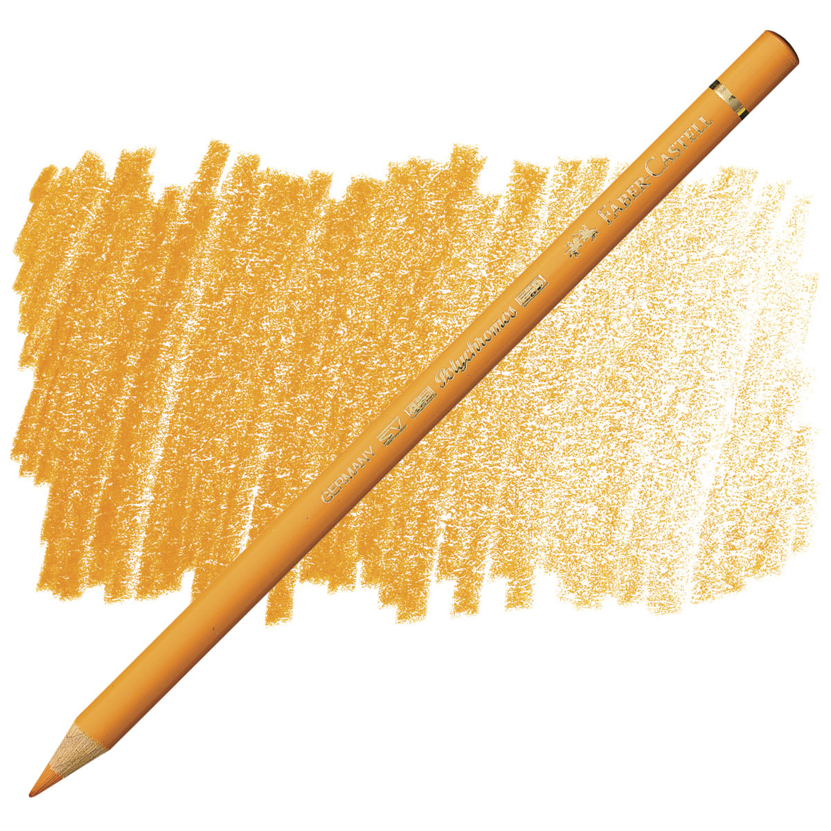 Faber-Castell Polychromos Pencil - Cadmium Orange pencil and swatch