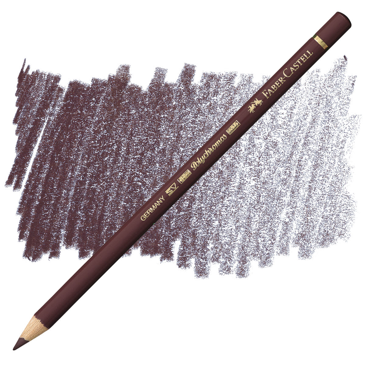 Faber-Castell Polychromos Pencil - Caput Mortuum Violet pencil and swatch