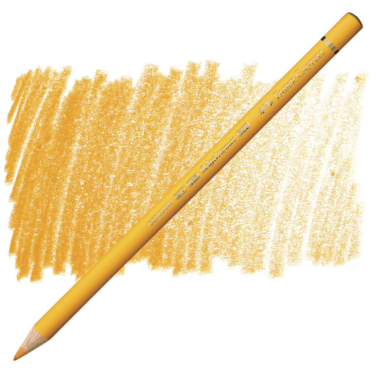 Faber-Castell Polychromos Pencil - Dark Chrome Yellow pencil and swatch